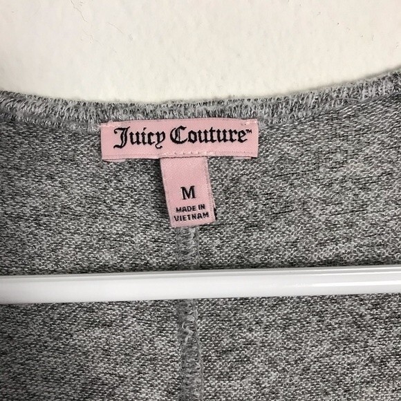 Juicy Couture Gray Cardigan Sweater Shawl- Size Medium - Picture 2 of 4